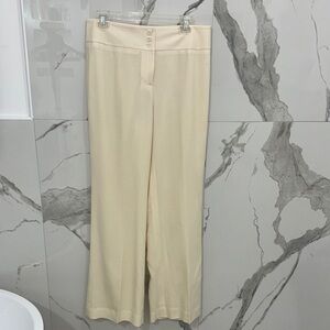Ann Taylor Cream Wide Leg Pants Size 8